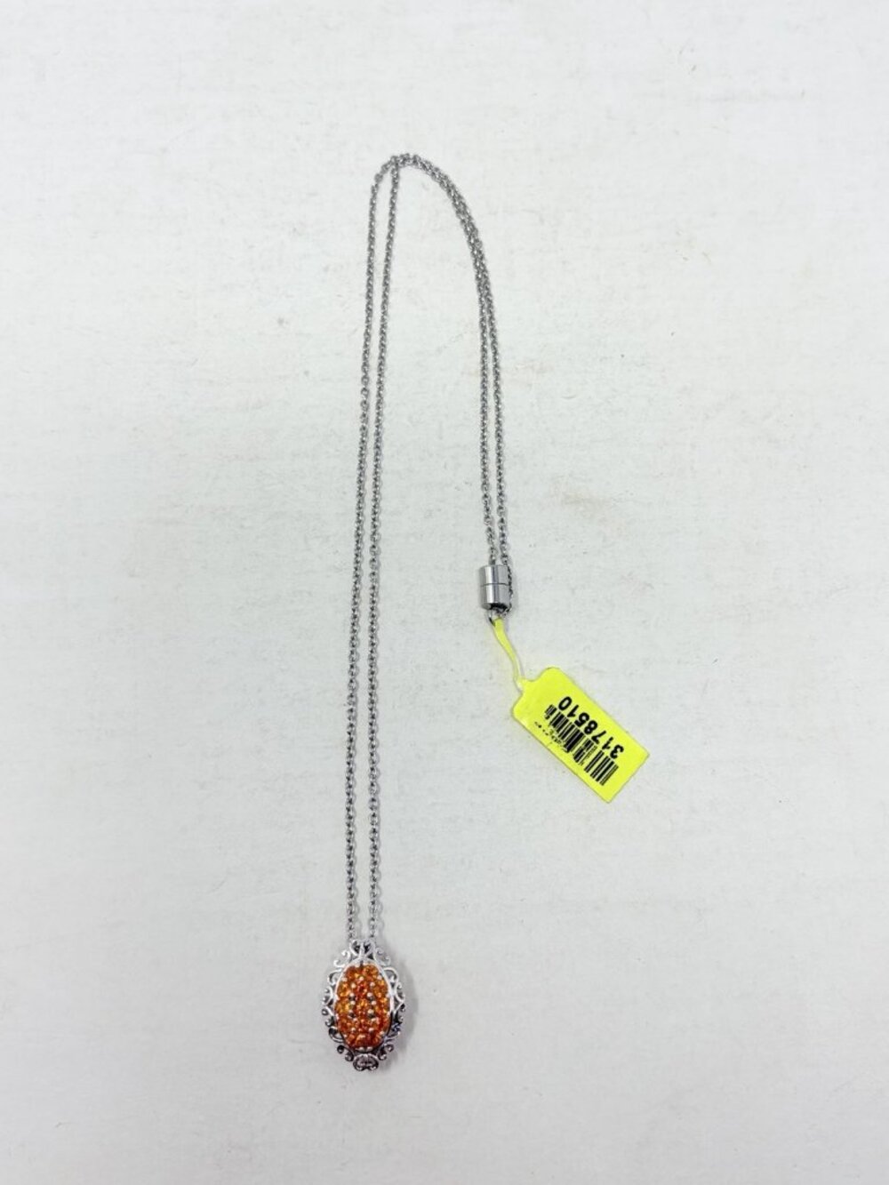 Shop LC Salamanca Fire Opal Platinum Over Sterling Silver Pendant & Chain 5464